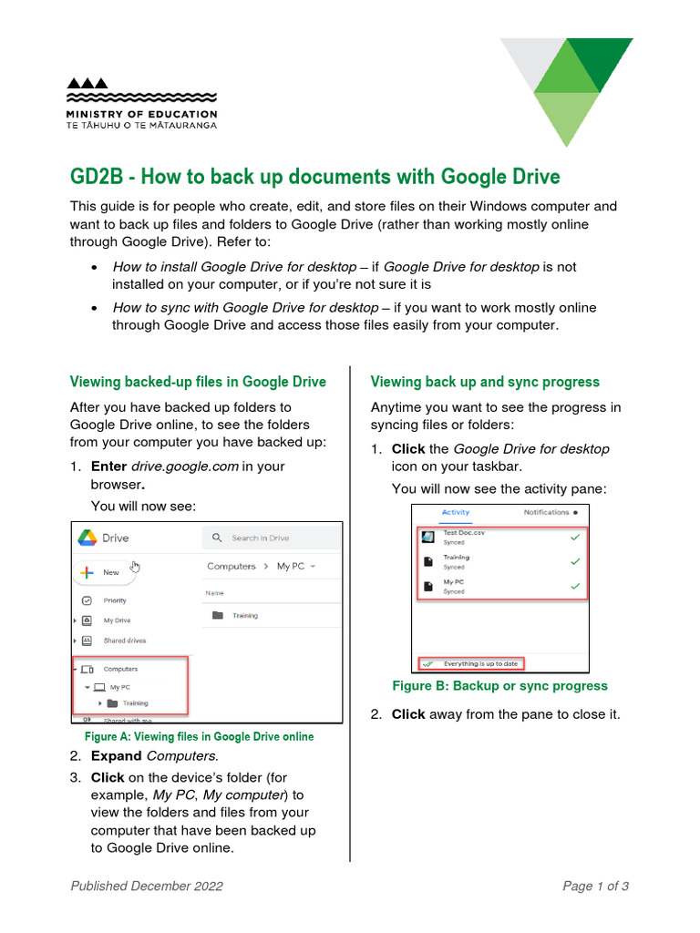 Google Drive Backup Guide for Windows | PDF | Computer File | Backup