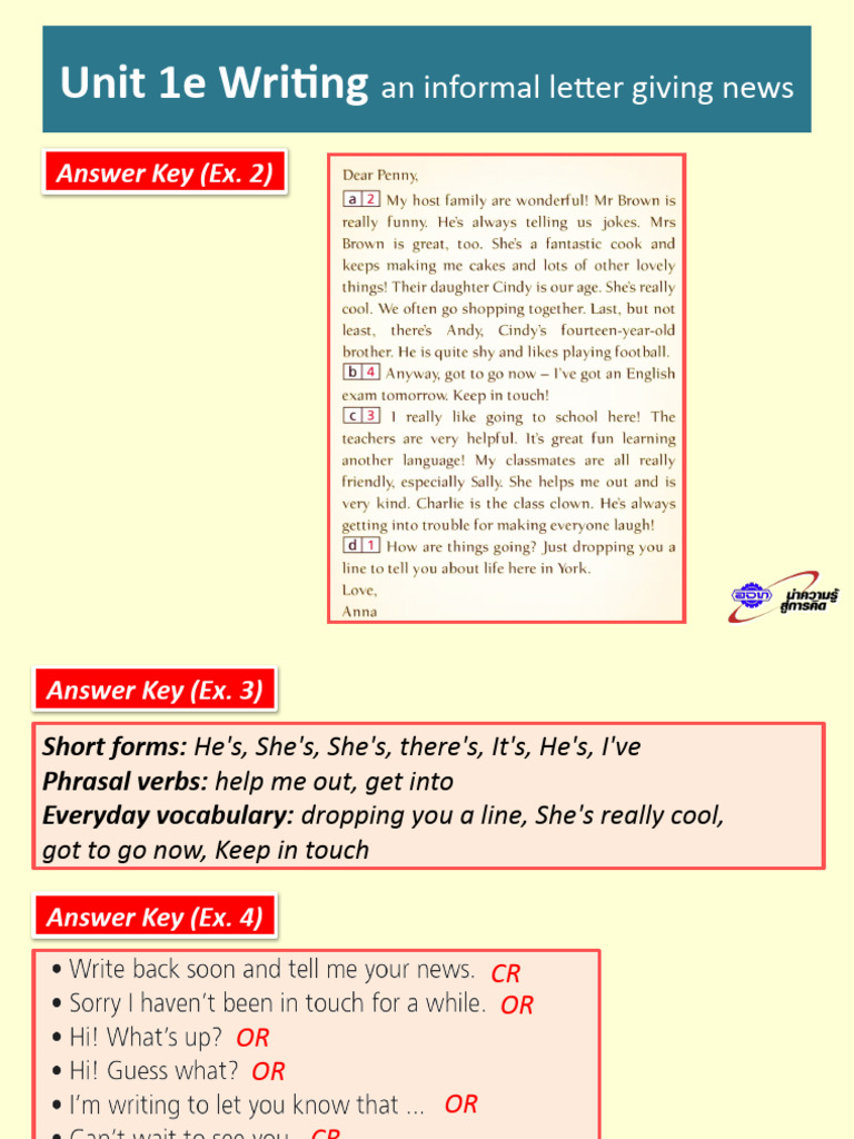 Informal Letter Writing Guide | PDF