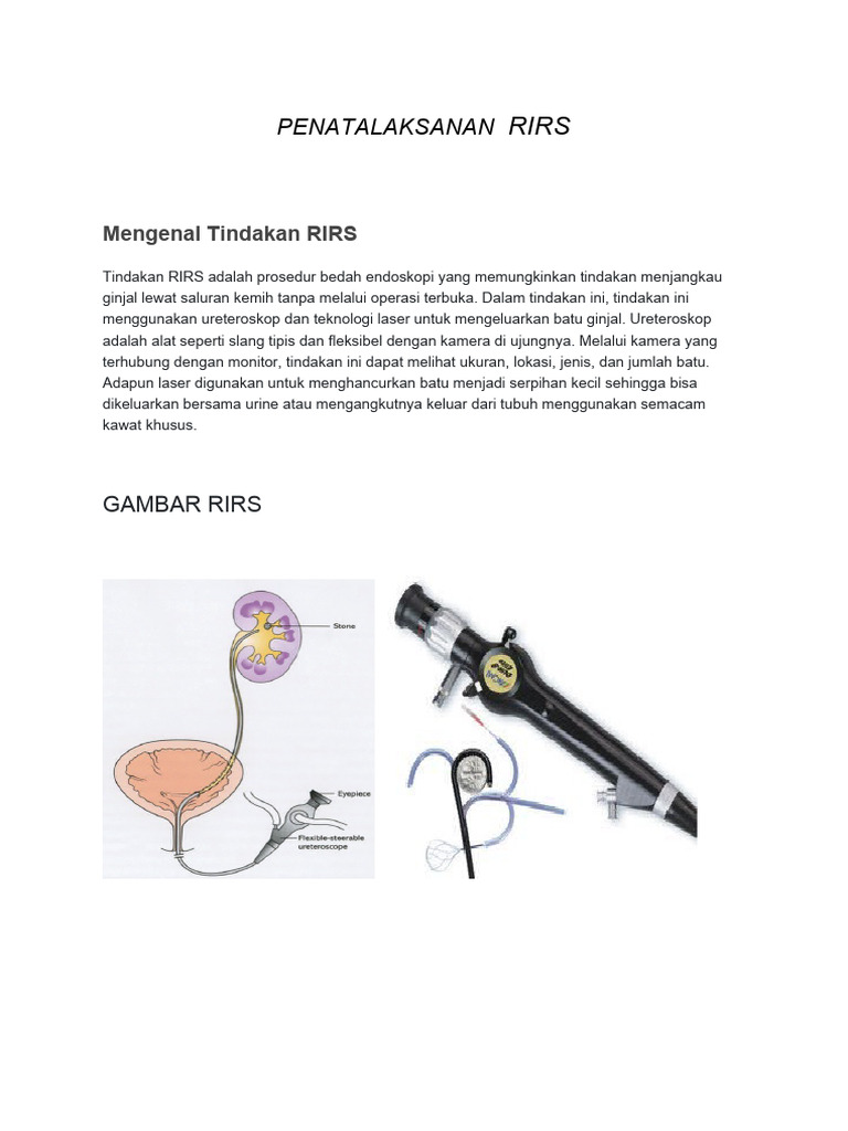 Penatalaksanan Rirs | PDF