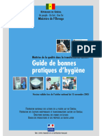 Guide de Bonnes Pratiques D'hygiène: Ministère de L'élevage