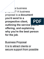 What Is A Business Proposal