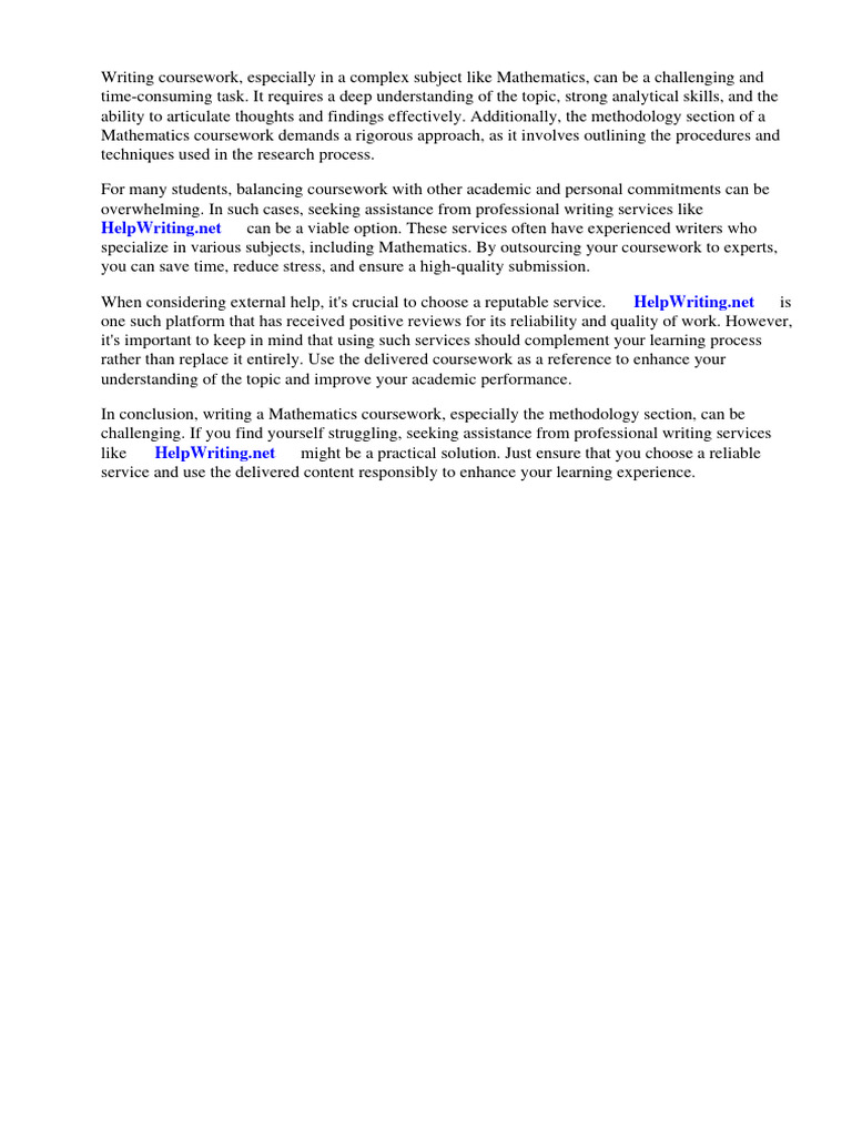 Mathematics T Coursework Methodology | PDF | Mathematics | Methodology