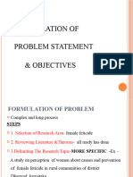 2.formulation of Research Statement &objectives