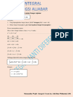 Integral Parsial Fungsi Aljabar