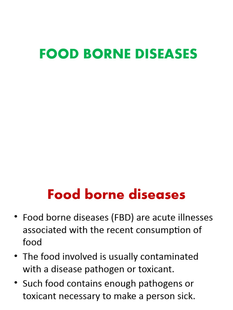Food Borne Diseases | PDF | Salmonella | Foodborne Illness