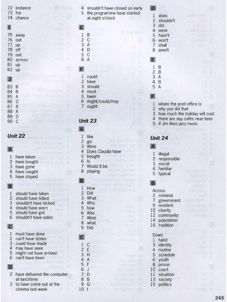 Answers Unit 22 The Modal Perfect | PDF