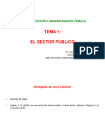 Tema 1: El Sector Público: Grado en Gestión Y Administración Pública