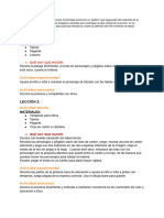 Actividades Lección 0-3 Años INSTRUCCIONES