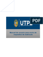 Manual de Usuario para El Envío de Requisitos de Matrícula