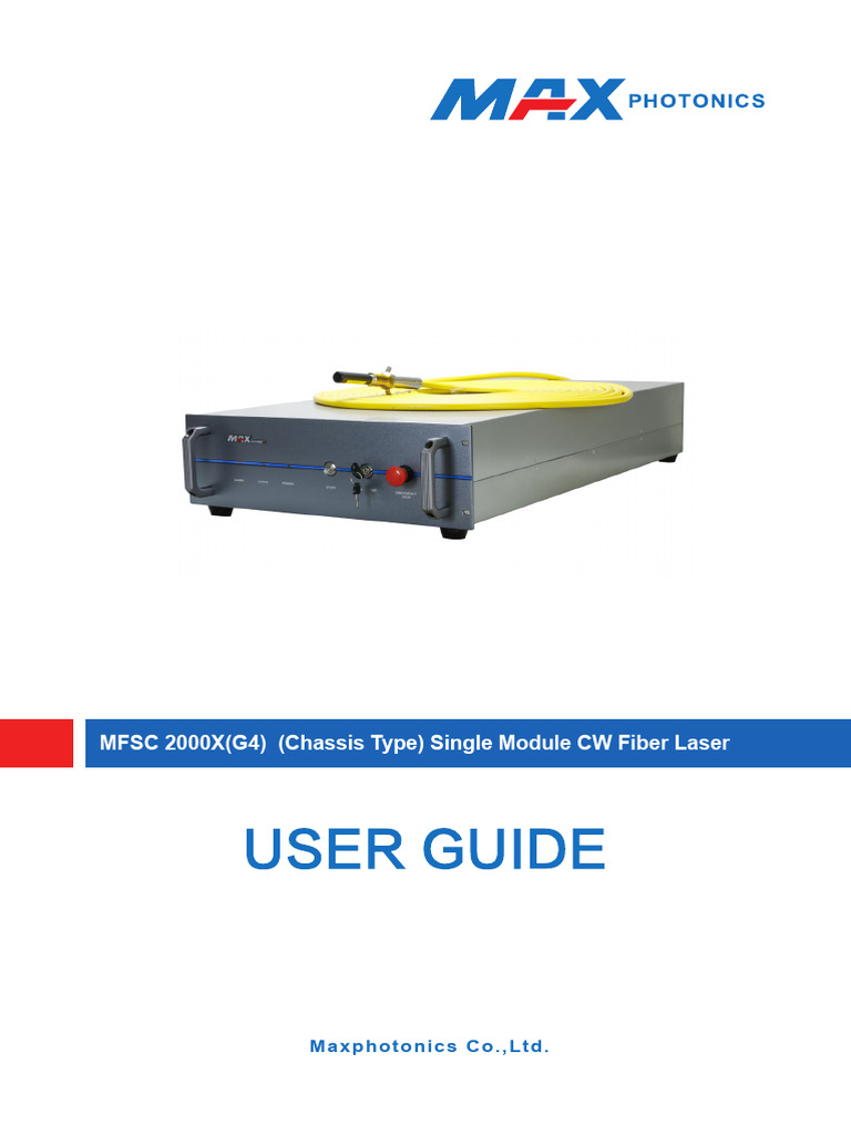 2000X User Manual of Maxphotonics Laser | PDF | Laser | Optical Fiber