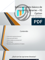 Entrenamiento Básico de Opciones Binarias - IQ Option