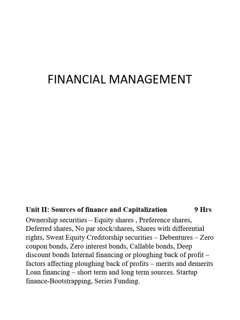 Unit 2 FM | PDF | Bonds (Finance) | Stocks