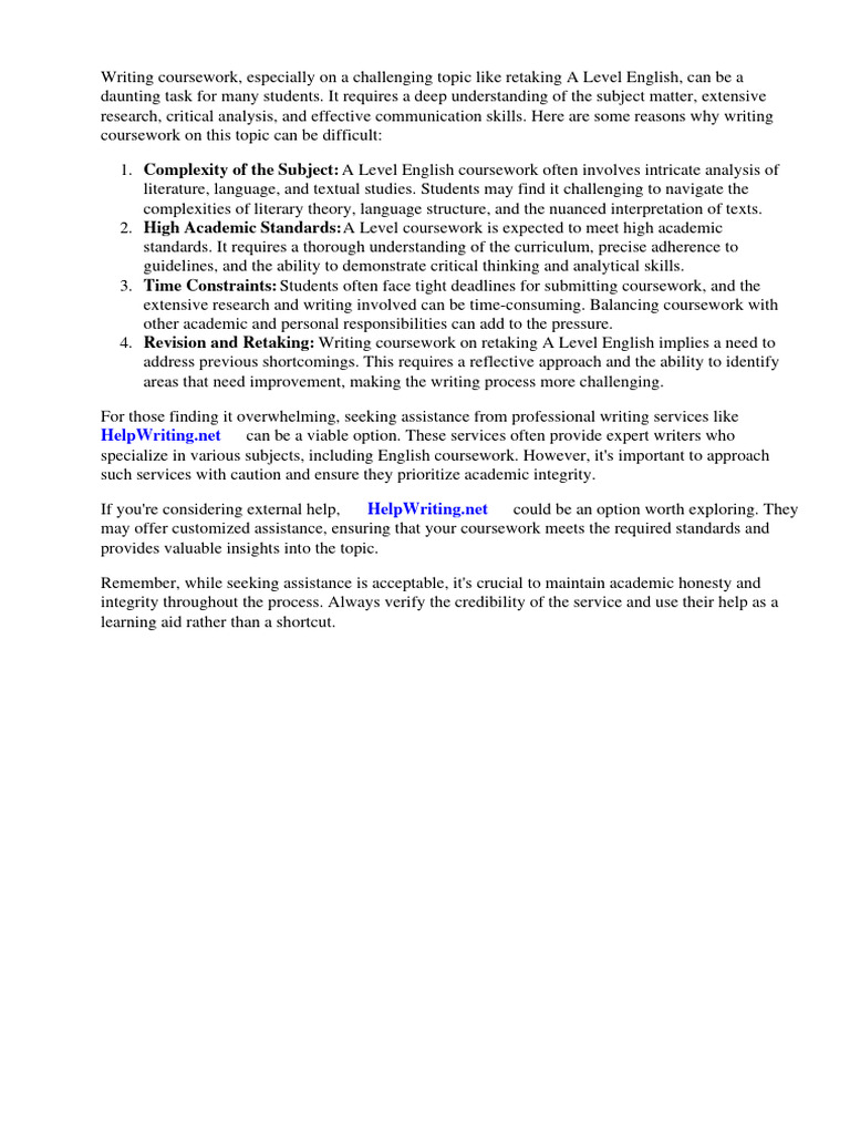 Retaking a level english coursework download free pdf critical thinking