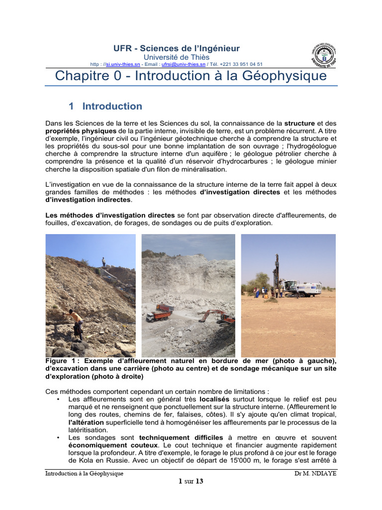 Introduction à la Géophysique | PDF | Prospection sismique | Sciences ...