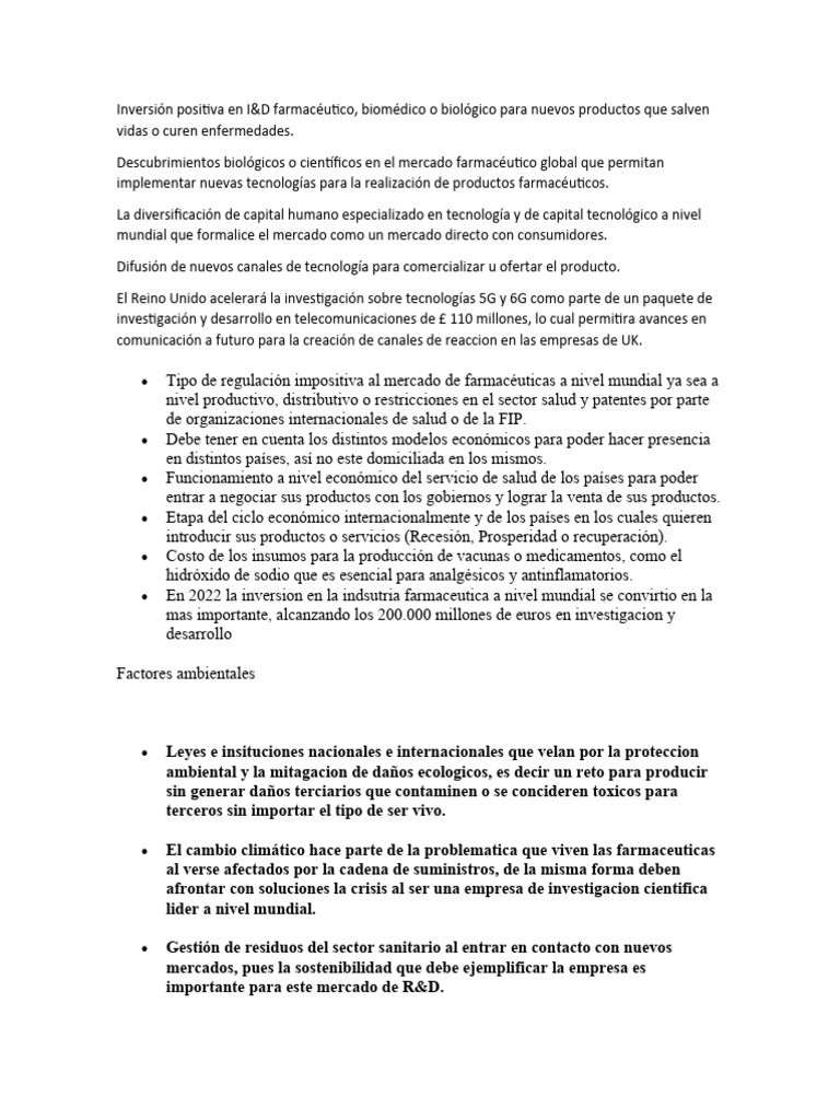 Inversión Positiva en I | PDF | Industria farmacéutica | Farmacéutico