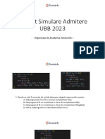 Subiect Simulare Admitere UBB