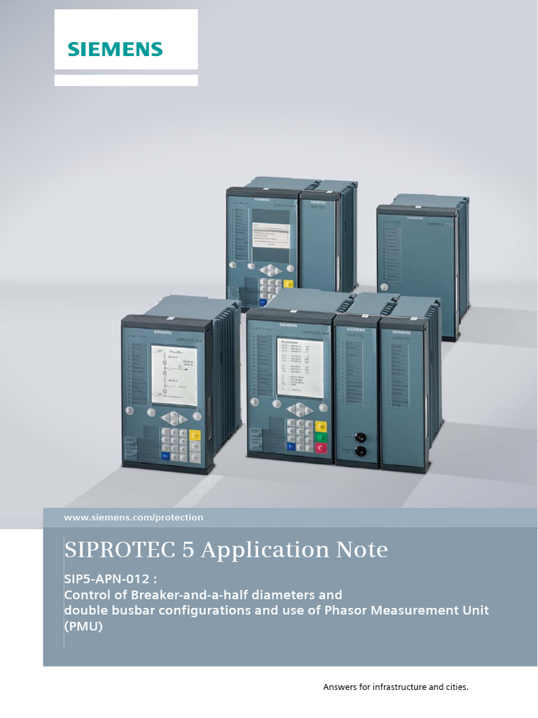 SIP5 APN 012 Control of Breaker And A half Diameters and Double Busbar