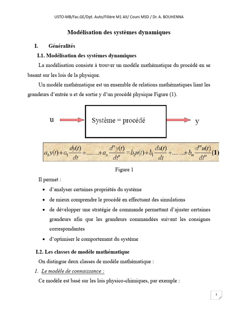 Modélisation des Systèmes Dynamiques | PDF | Tension électrique ...