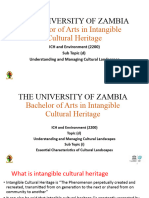 Intangible Cultural Heritage and Development - ICH 2200 Topic D) and E) - MR Penda