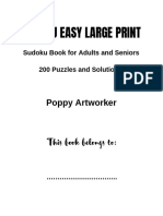 Sudoku Easy Large Print Sudoku Book For Adults and Seniors, 200 Puzzles and Solutions-1