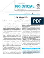 Diario Oficial Edición 51.606 - Ley 2086 de 2021