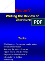 Chapter 5. Writing The Review of Literature