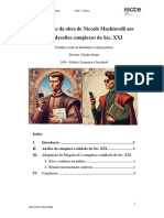 Adaptação Da Obra de Niccolò Machiavelli Aos Desafios Complexos Do Séc. XXI