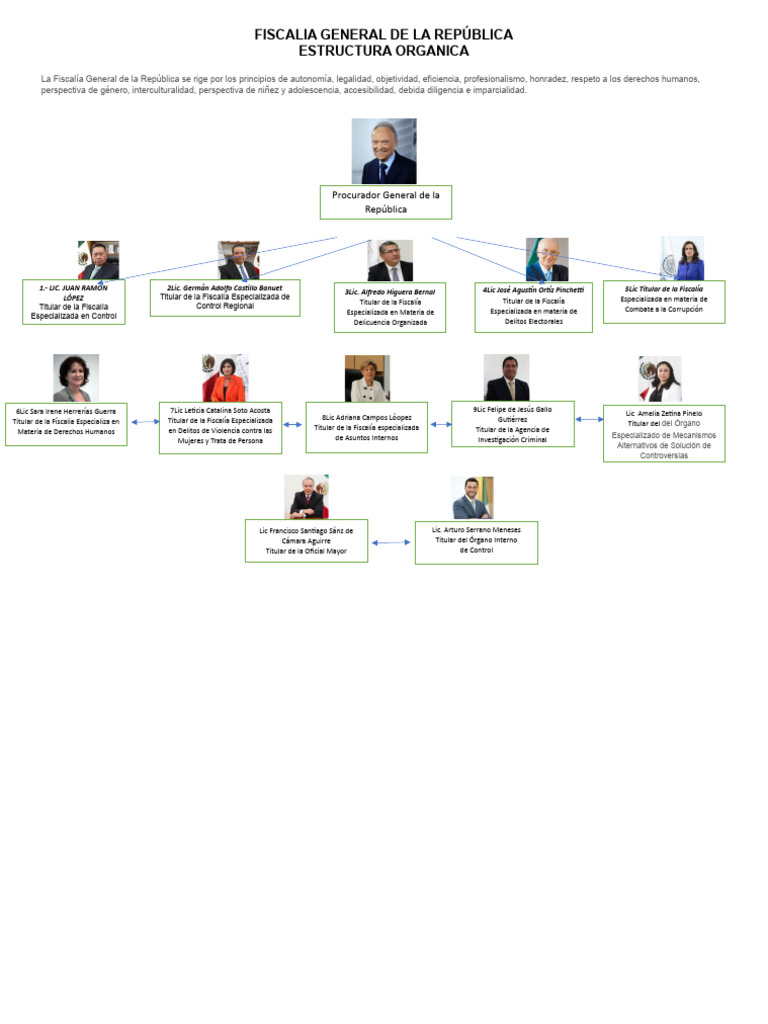 Estructura de la Fiscalía General de la República | PDF | Crímenes ...