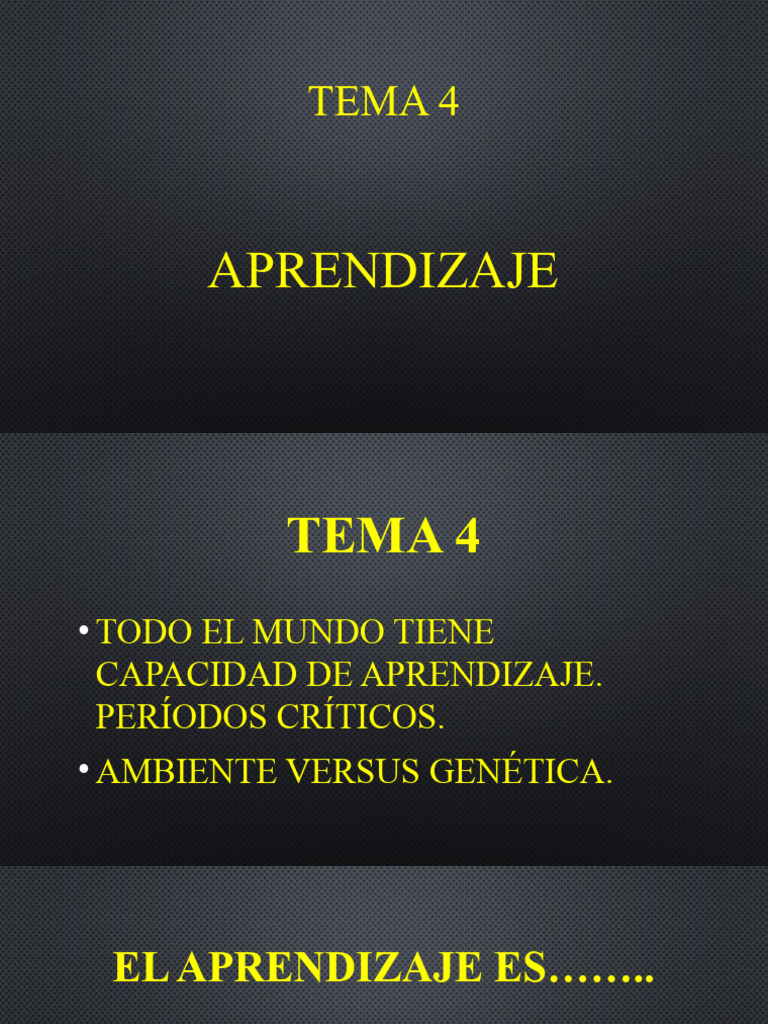 Tema 4 El Aprendizaje Pdf Aprendizaje Instinto