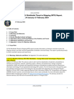 U.S. Navy Office of Naval Intelligence Worldwide Threat To Shipping (WTS) Report, 24 January - 21 February 2024