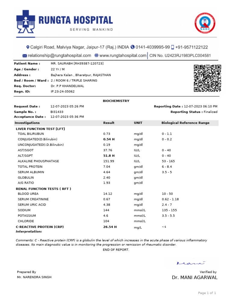 Patient Test Results Summary | PDF | Medical Specialties | Clinical ...