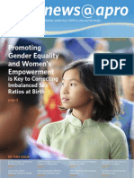 September-October 2011, Promoting Gender Equality and Women’s Empowerment is Key to Correcting Imbalanced Sex Ratios at Birth