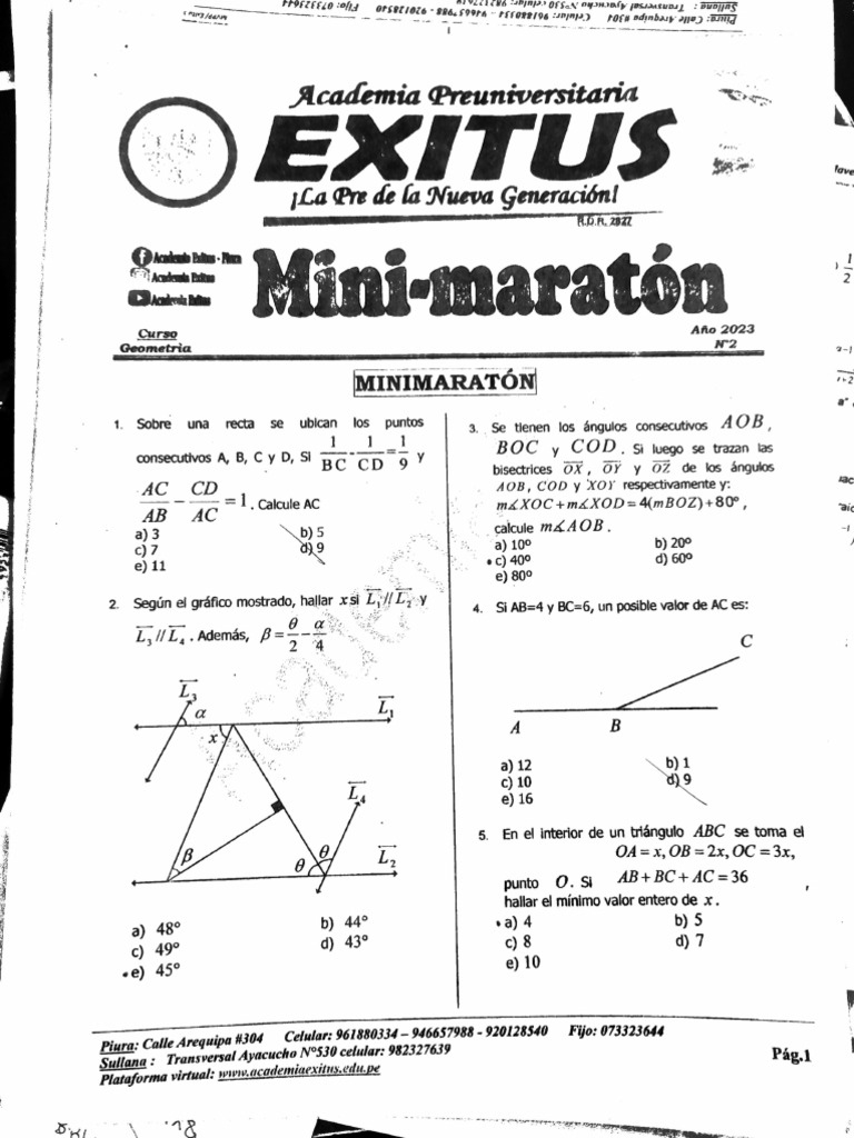 Mini-Maratón. Geo | PDF