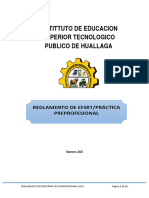 Reglamento de Experiencias Formativas en Situaciones Reales de Trabajo