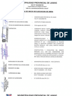 Acta de Inicio de Ejecucion de Obra