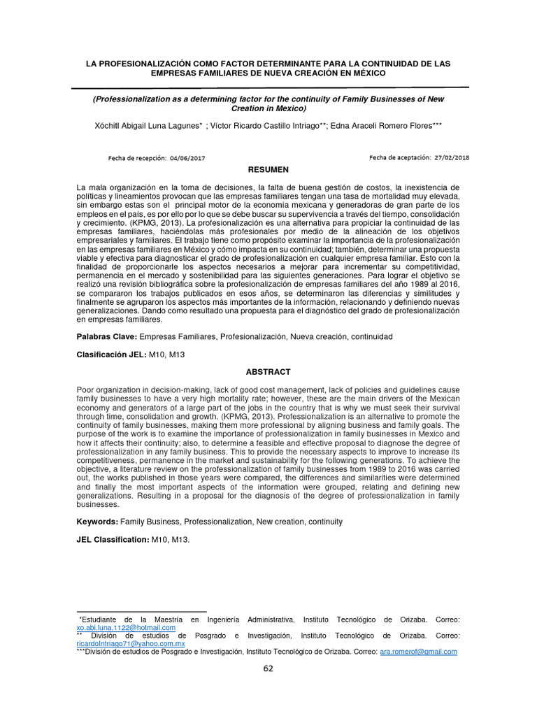 Profesionalización de Empresas Familiares en México | PDF | Business ...