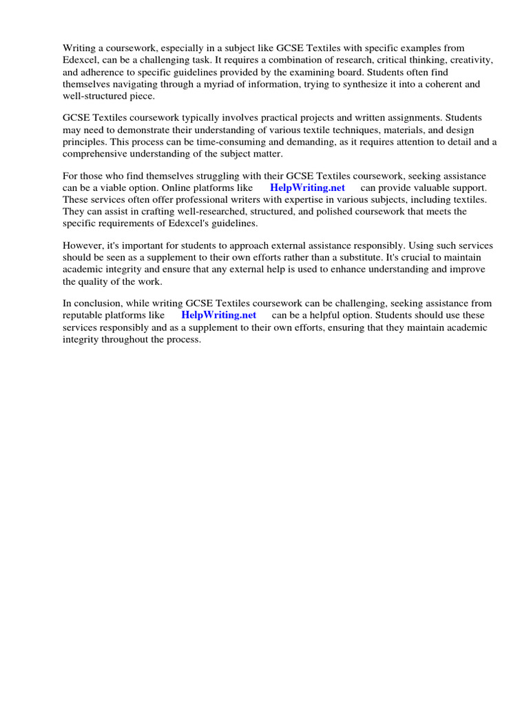 Gcse Textiles Coursework Examples Edexcel PDF Textiles Seam (Sewing)
