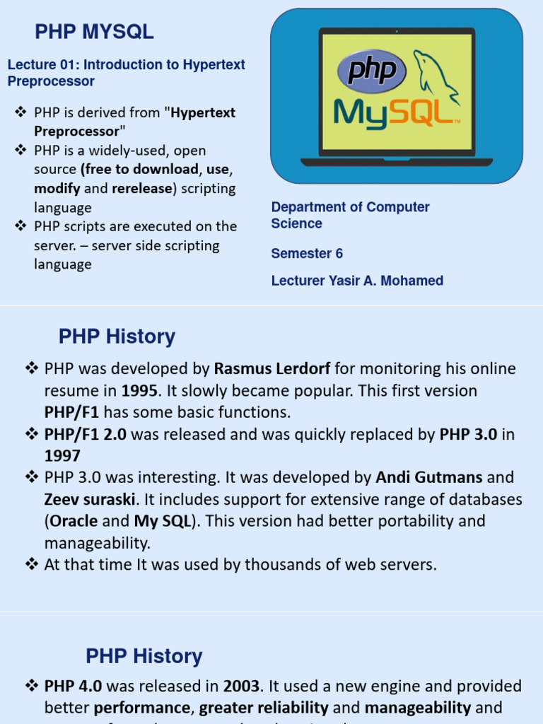 Phpmysql 01 | PDF | Php | Websites