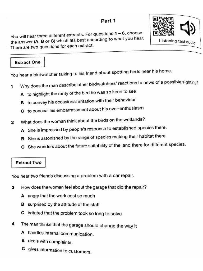 Listening CAE 4 Test 2 | PDF