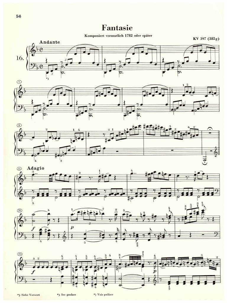 Mozart Fantasie D KV397 PDF