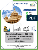 Budget of Karnataka - 2024-25 (Foresightkas)