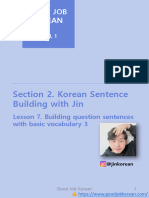 Lesson 7. Building Question Sentences With Basic Vocabulary 3
