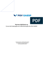 Normas Aplicáveis Ao Curso de Graduação em Administração Da FGV EAESP