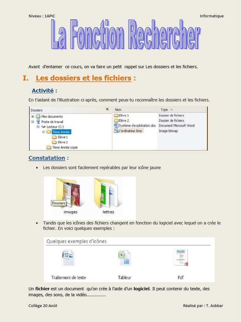Recherche de fichiers sous Windows | PDF | Fichier informatique ...