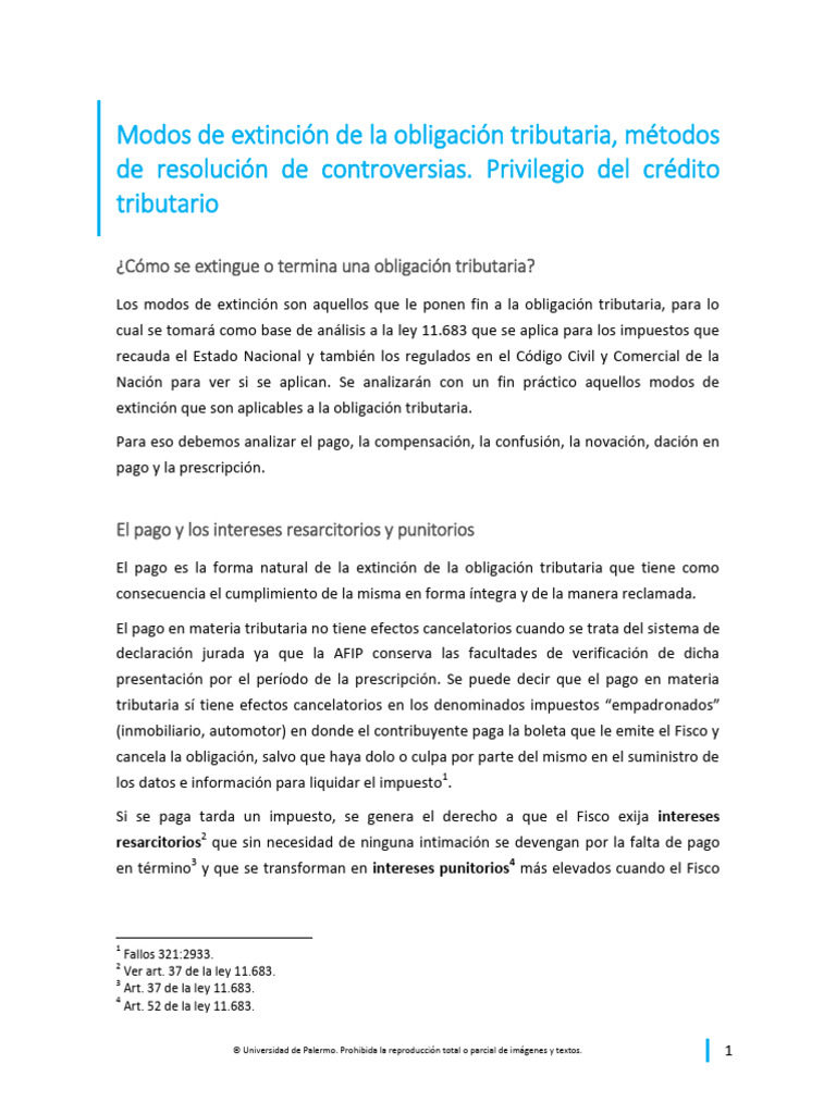 Extinción de Obligaciones Tributarias | PDF | Estatuto de limitaciones ...