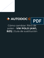 Cómo Cambiar Filtro de Polen - VW POLO (AW1, BZ1) Guía de Sustitución