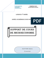 Cours Microeconomie Esc L2 2022-2023