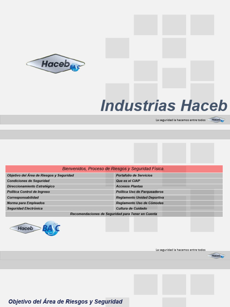 Haceb Inducción de Riesgos y Seguridad Física v3 | PDF | La seguridad ...