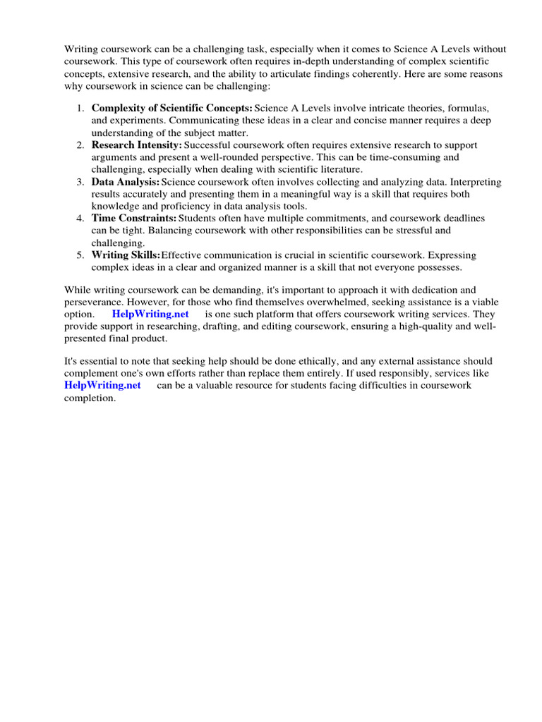 Science A Levels Without Coursework | PDF | Gce Advanced Level (United ...