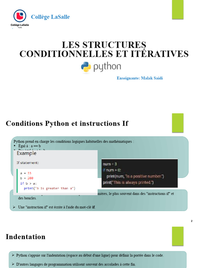 Les Structures Conditionnelles | PDF